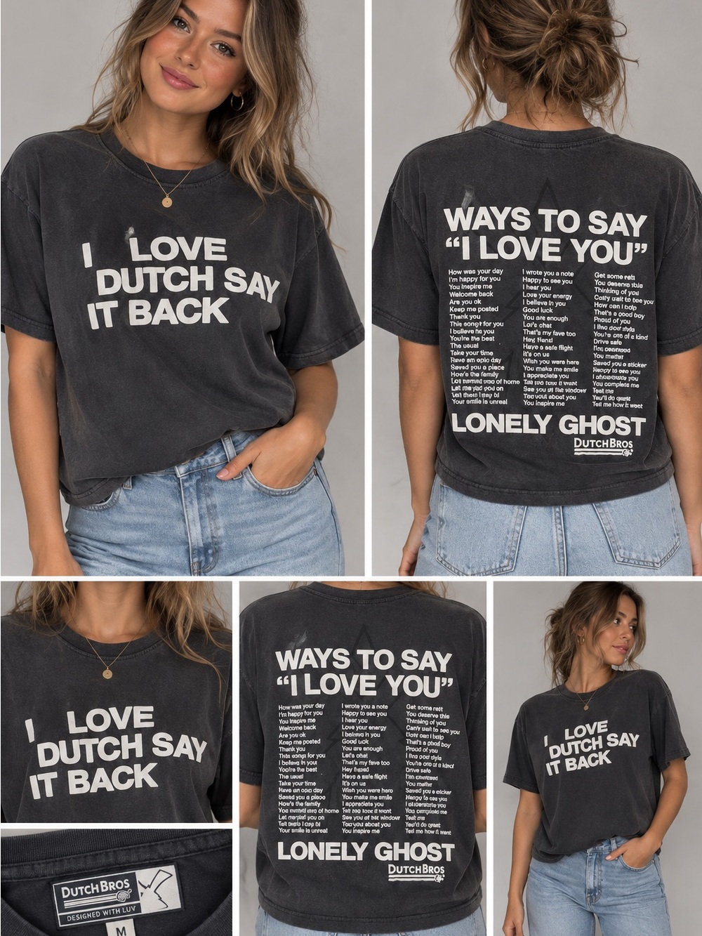Dutch Bros Black 'I Love Dutch Say It Back' Graphic Tee